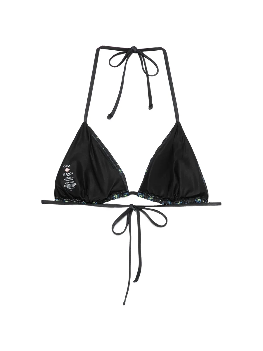 monogram triangle bikini top 3