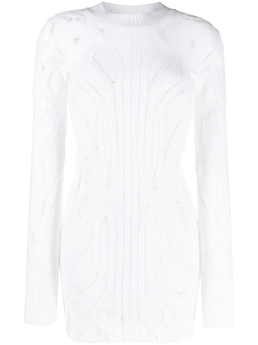 open-knit long-line jumper 1