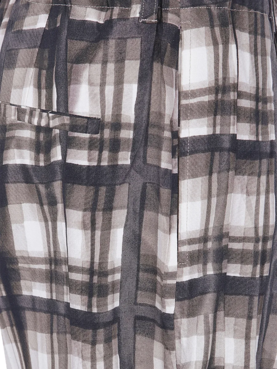 plaid straight-leg trousers 3