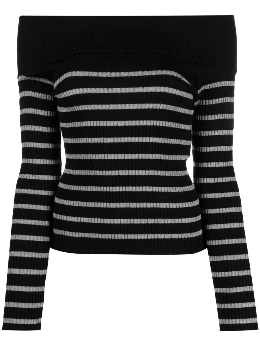 striped virgin-wool jumper 1