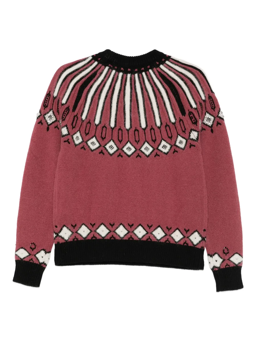Adriane embellished-patterned sweater 3