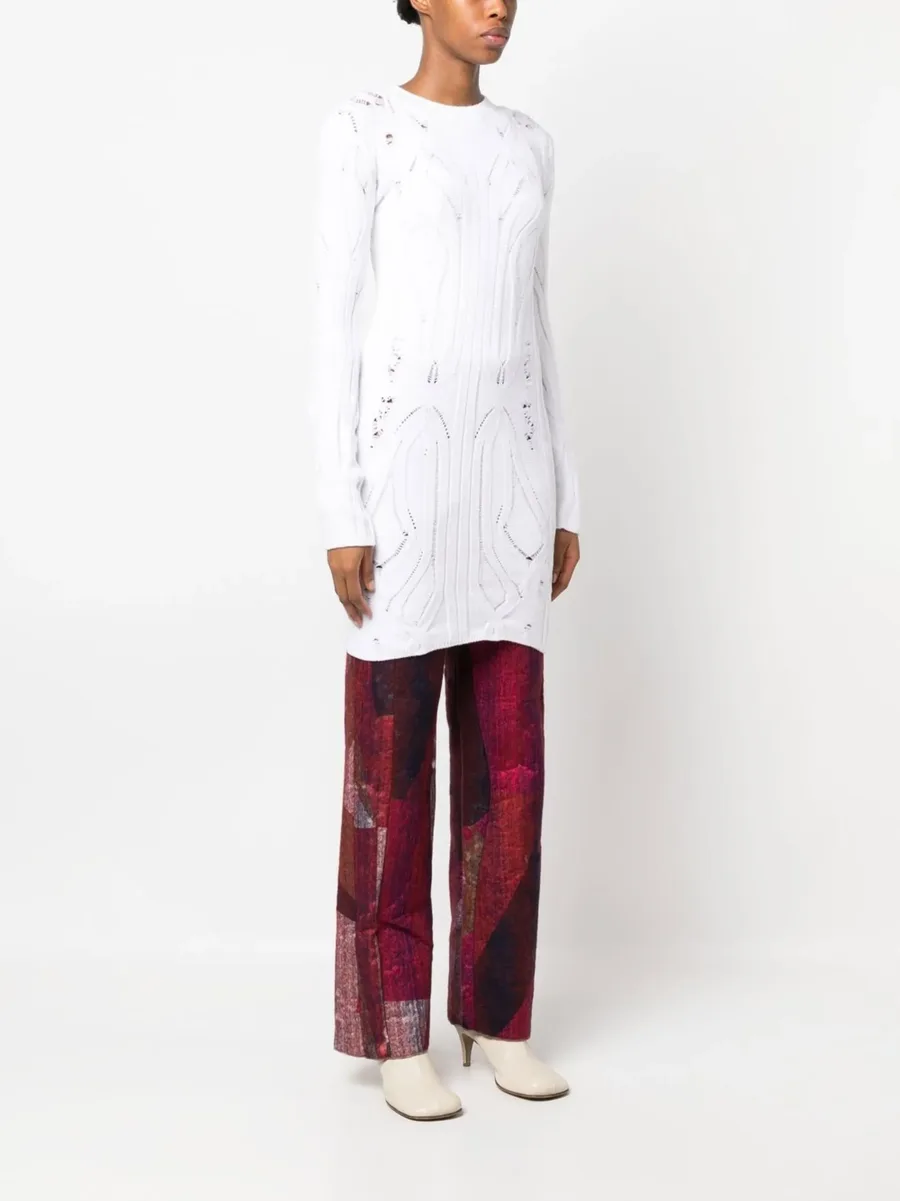 open-knit long-line jumper 5