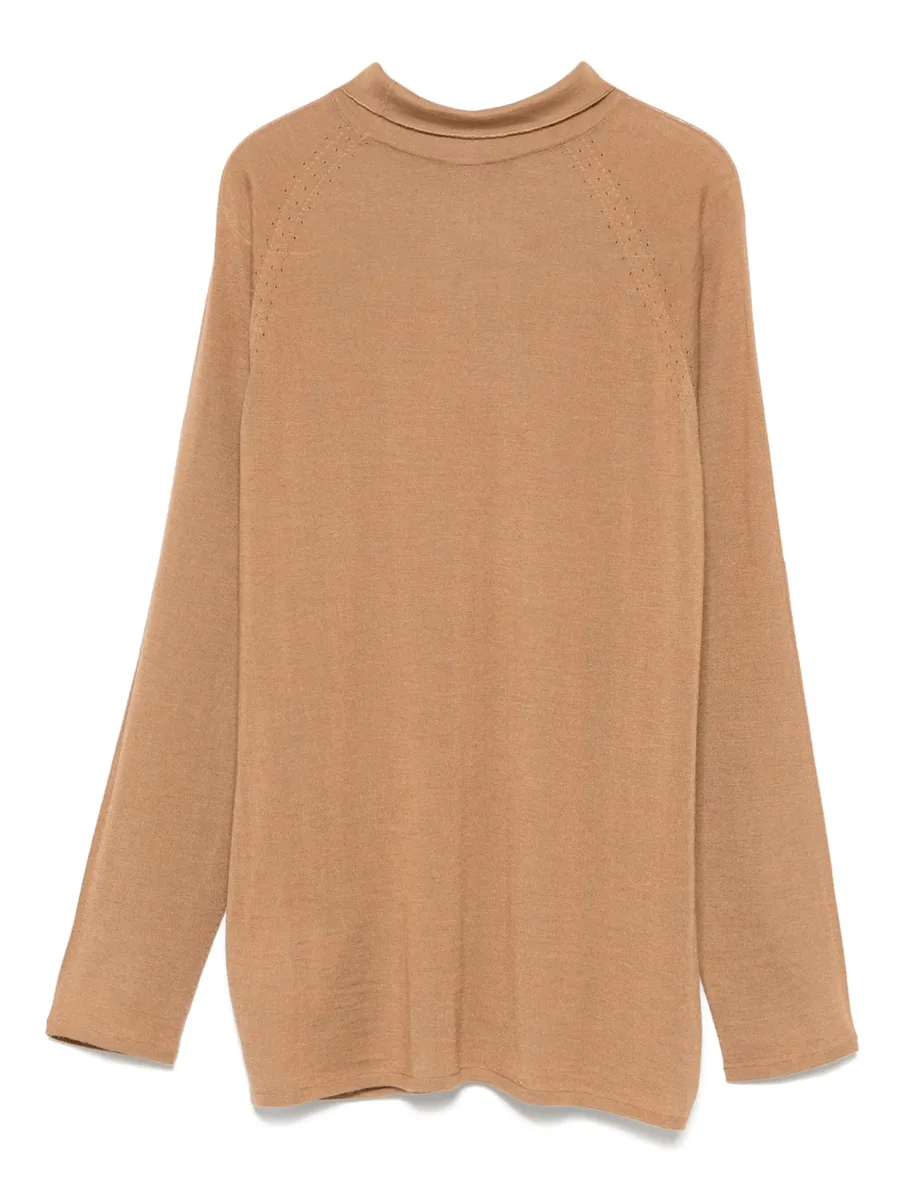 pointelle-trim sweater 3
