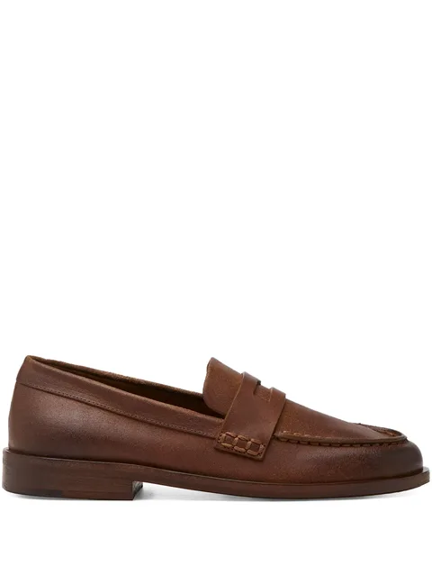 penny leather loafers