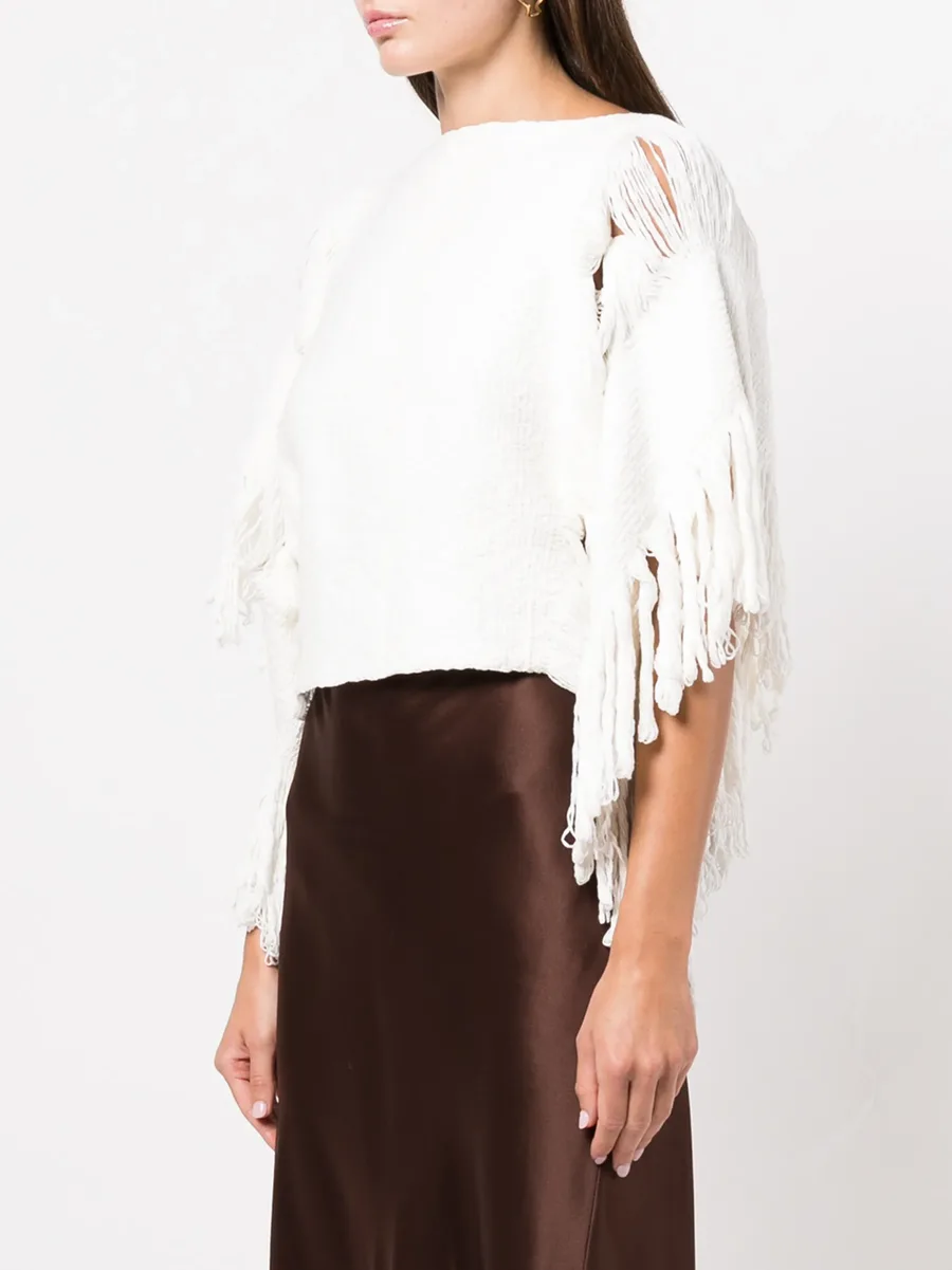 fringed-detail knitted top 5