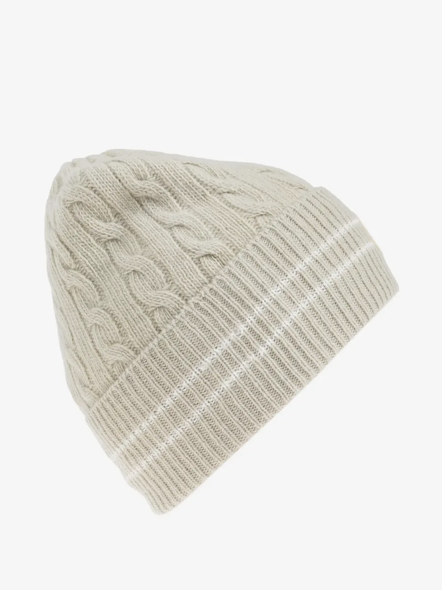 cable-knit beanie hat 3