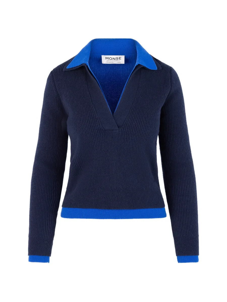 double-layer knitted jumper 1