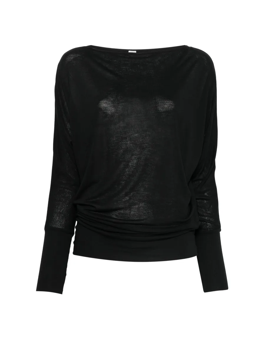 boat neck long sleeve top 1