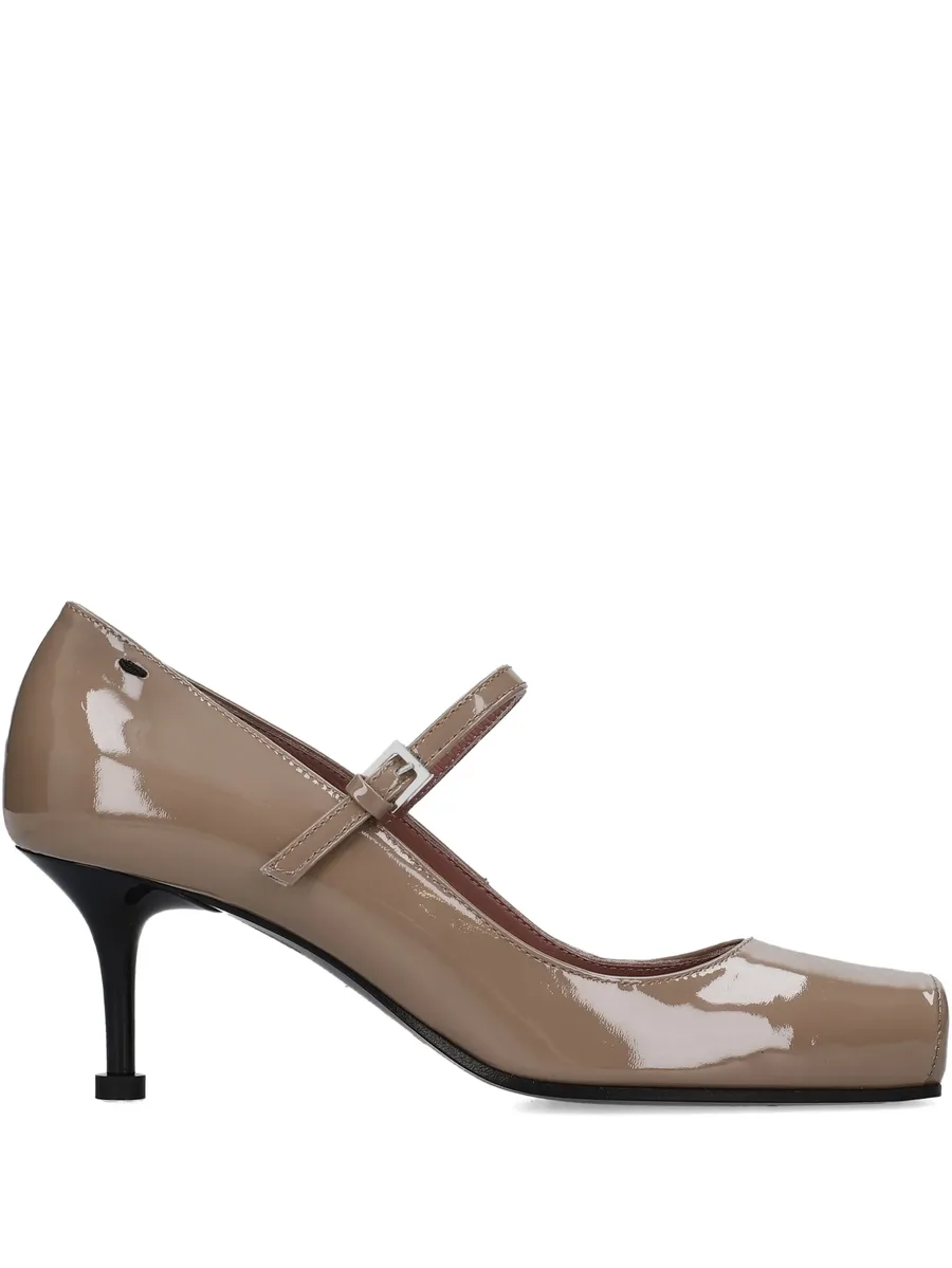 65mm strap-detailed square-toe heeled pumps 1