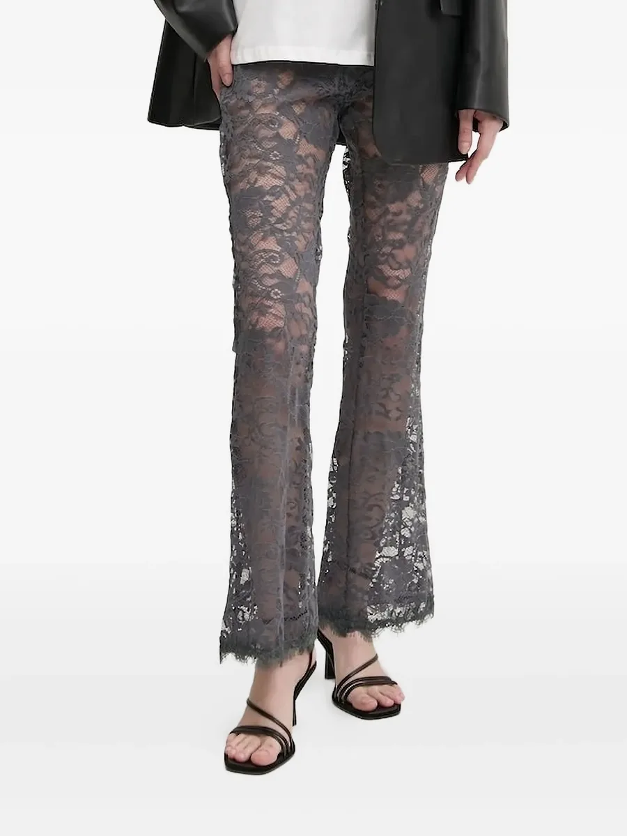 lace-trimmed trousers 1
