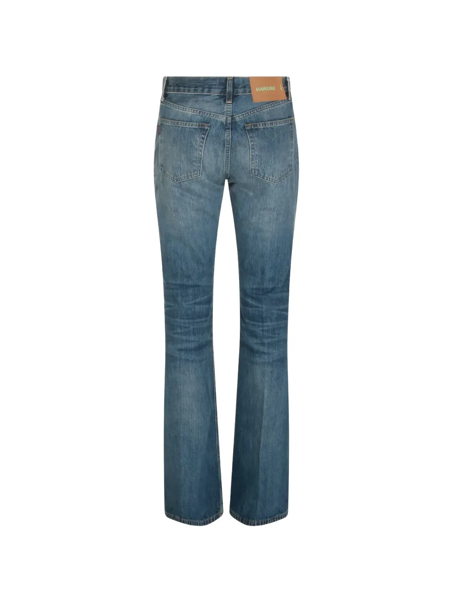 джинсы bootcut с эффектом потертости 4