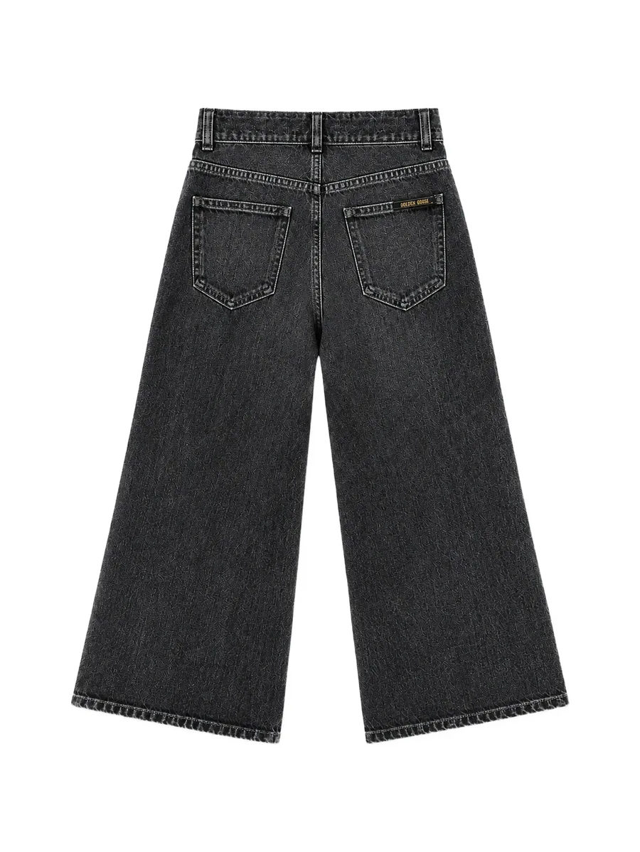 stud-embellished logo-pattern jeans 2