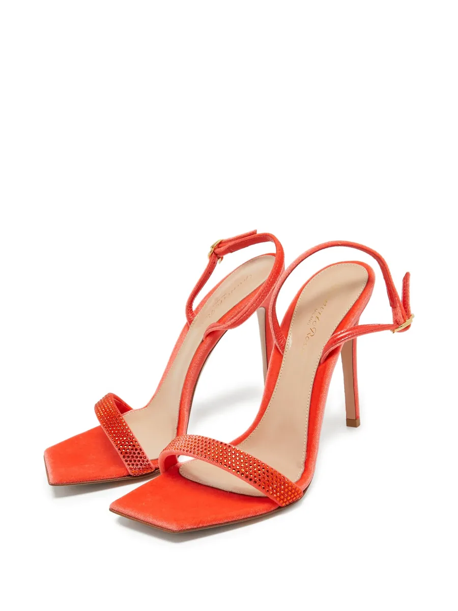 pre-owned 110mm Britney strappy sandals 6