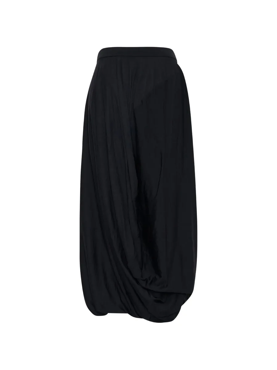 draped wool maxi skirt 2
