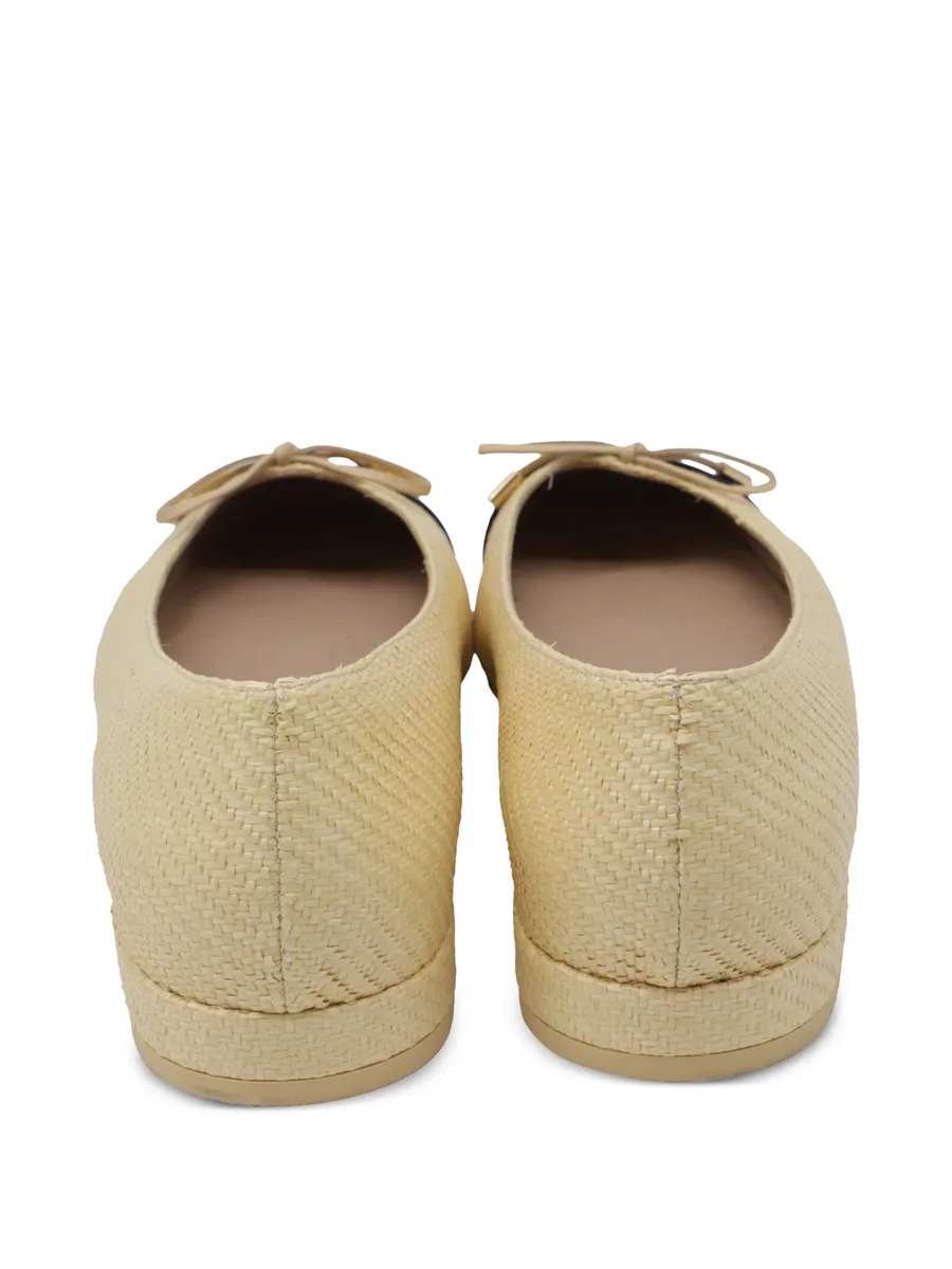 Bow raffia ballet flats 6