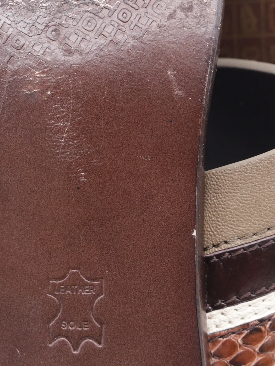 Edina suede-panel leather sandals 13