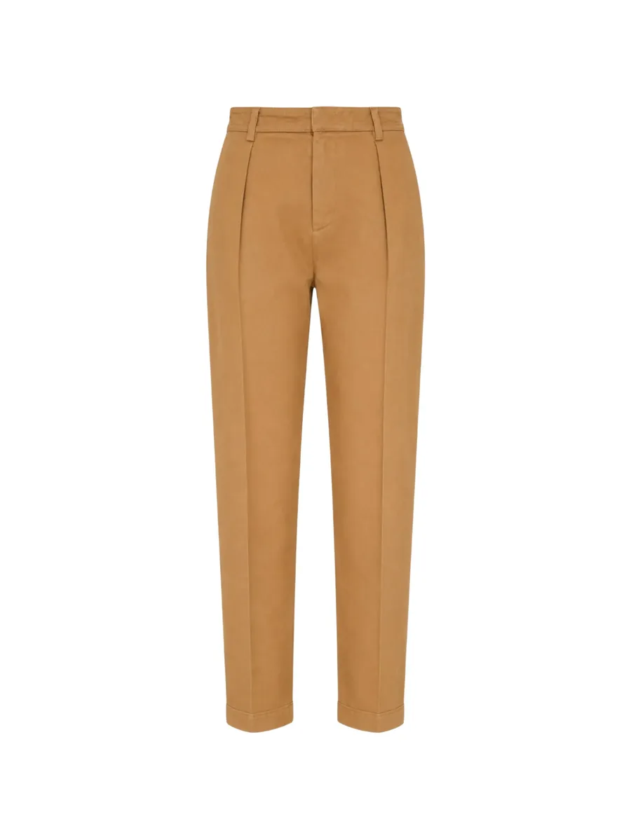 pleated straight-leg trousers 1