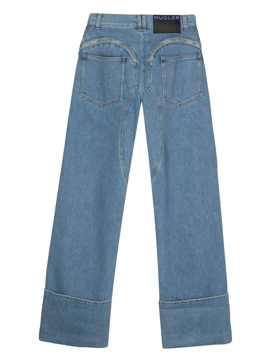 zipped wide-leg jeans 3