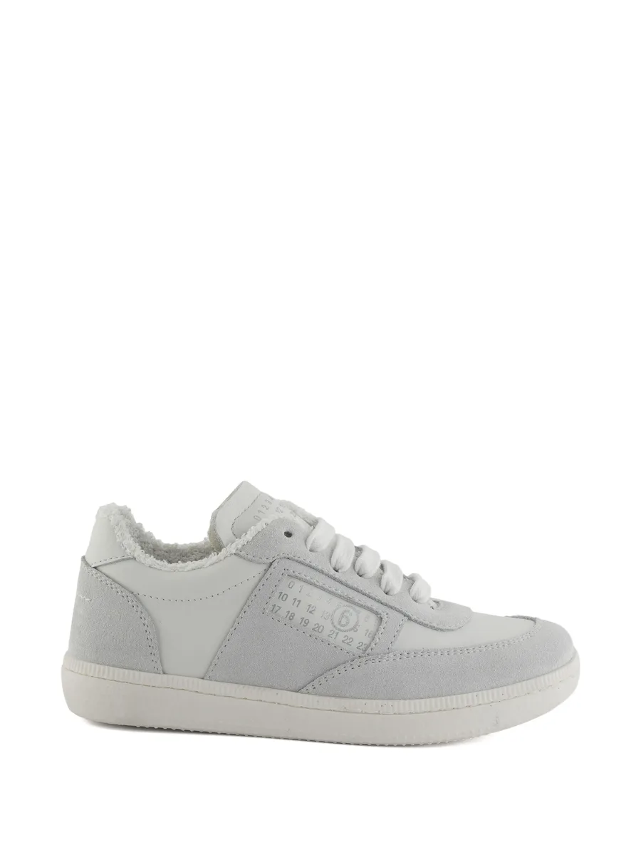 frayed panel sneakers 1