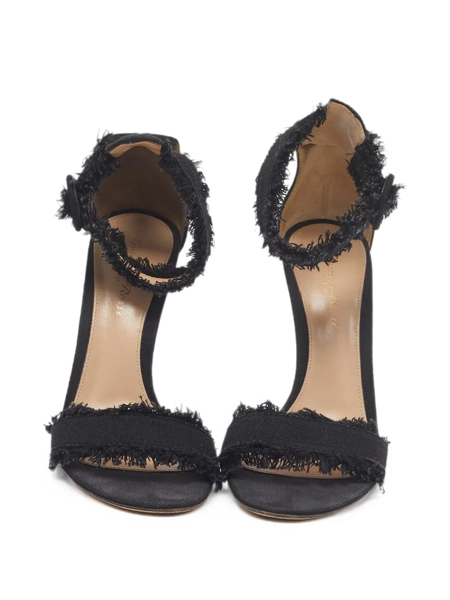 Lola denm heeled sandals 8