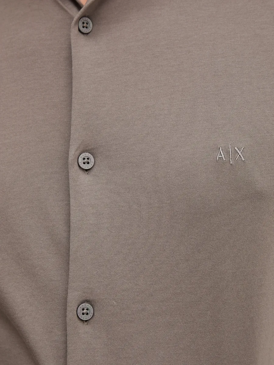 logo-embroidered shirt 9