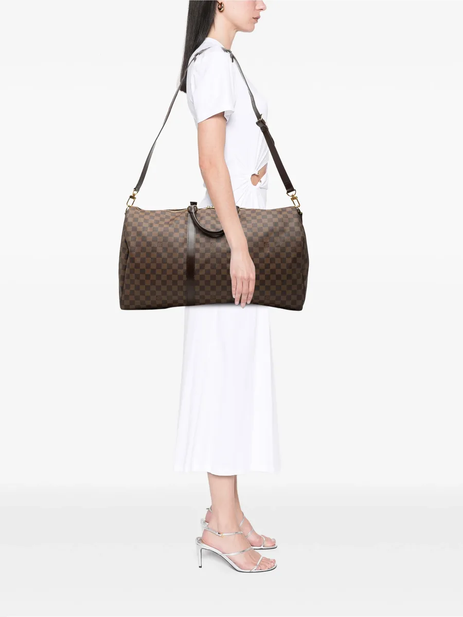 дорожная сумка Damier Ebene Keepall Bandouliere 55 (2009 год) 3