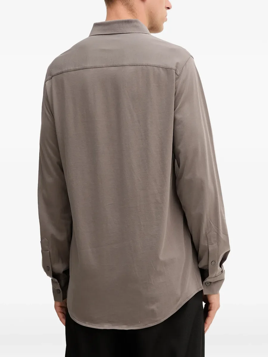 logo-embroidered shirt 6