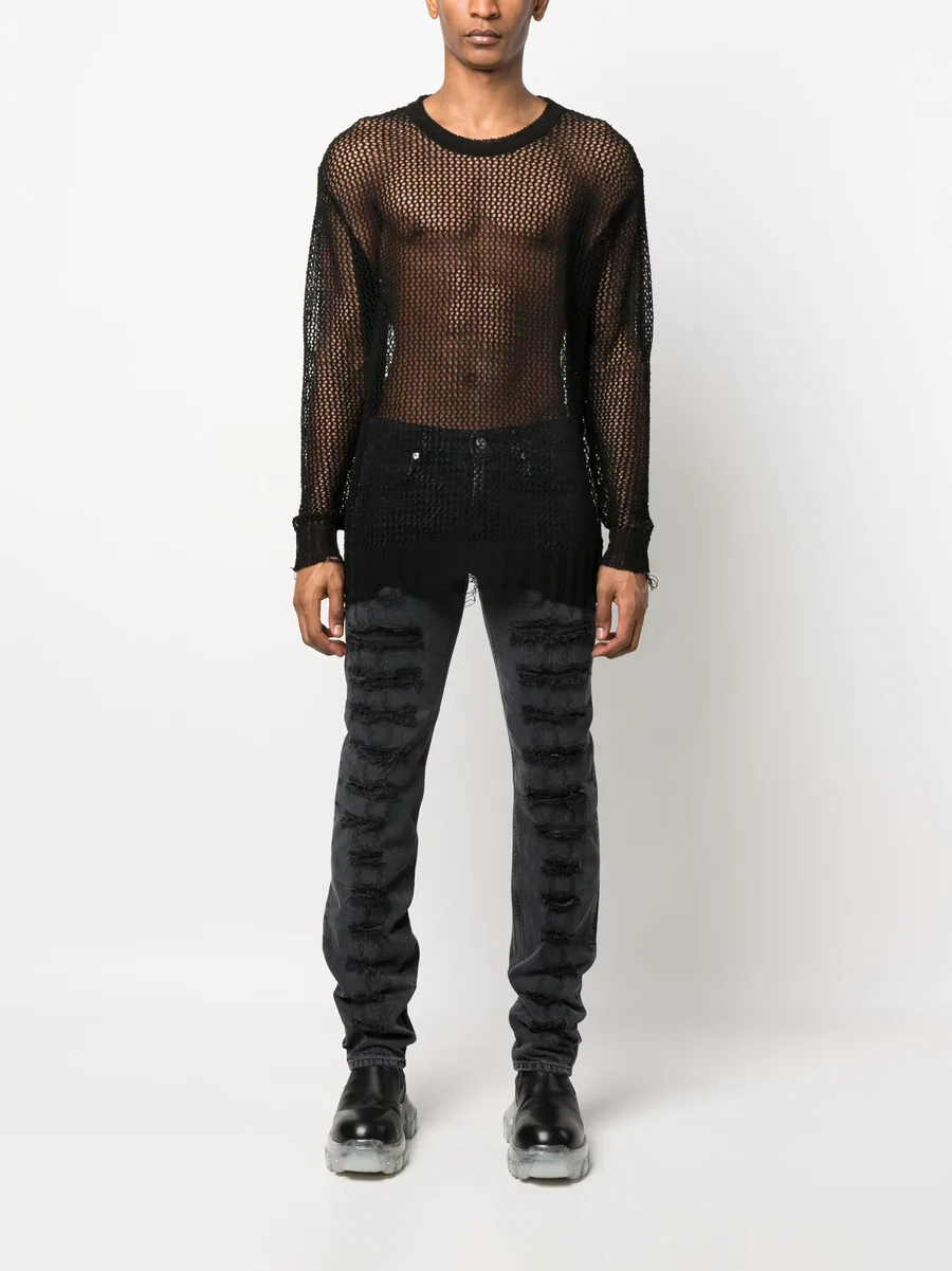 distressed-effect skinny jeans 3