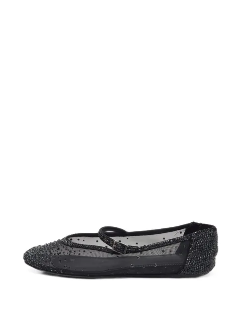 Mary Jane crystal-embellished ballet flats