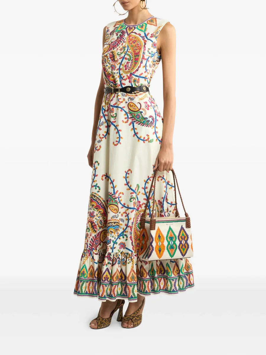 длинное платье с принтом пейсли 3