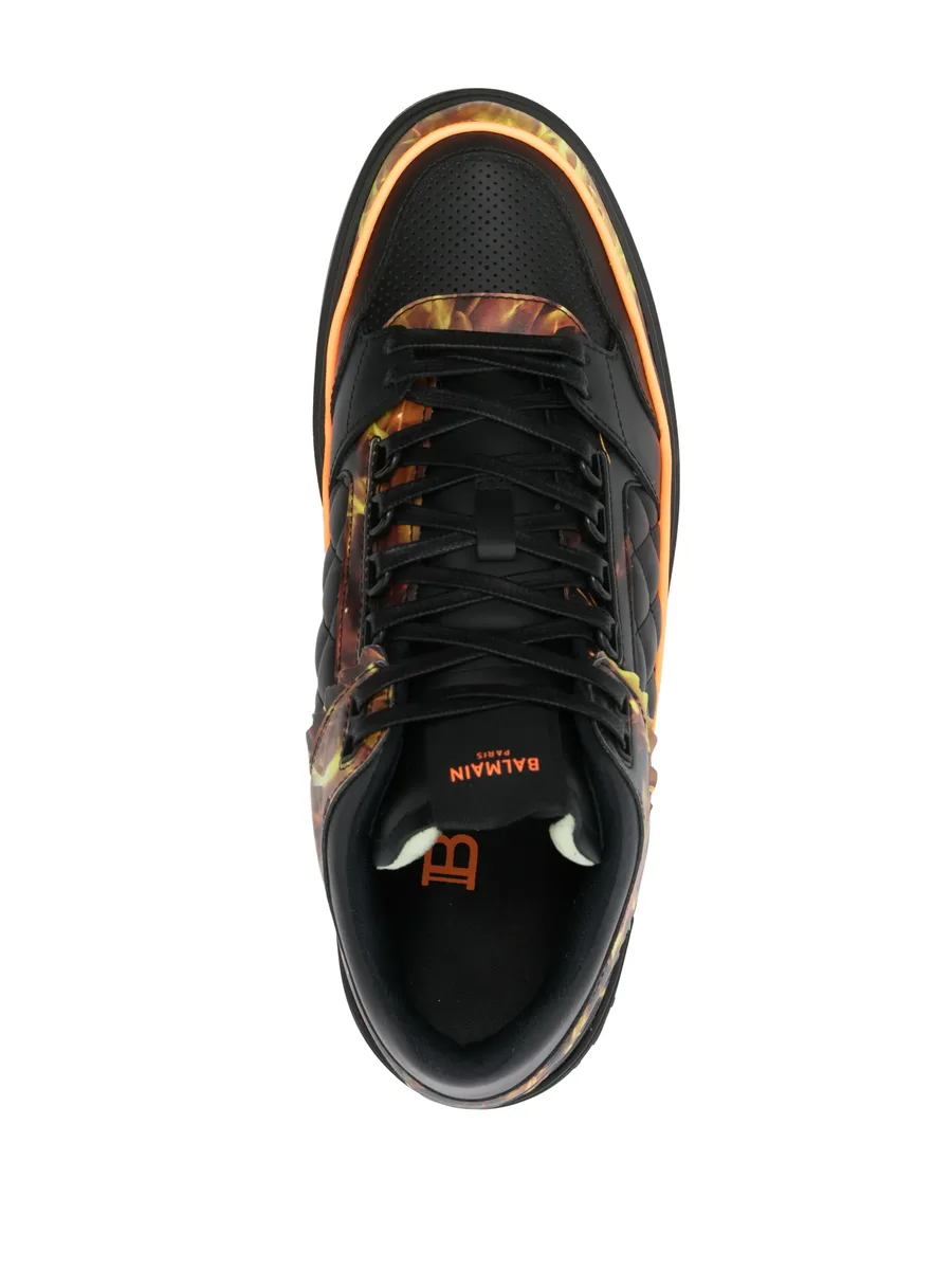 B-Court flame-print leather sneakers 8