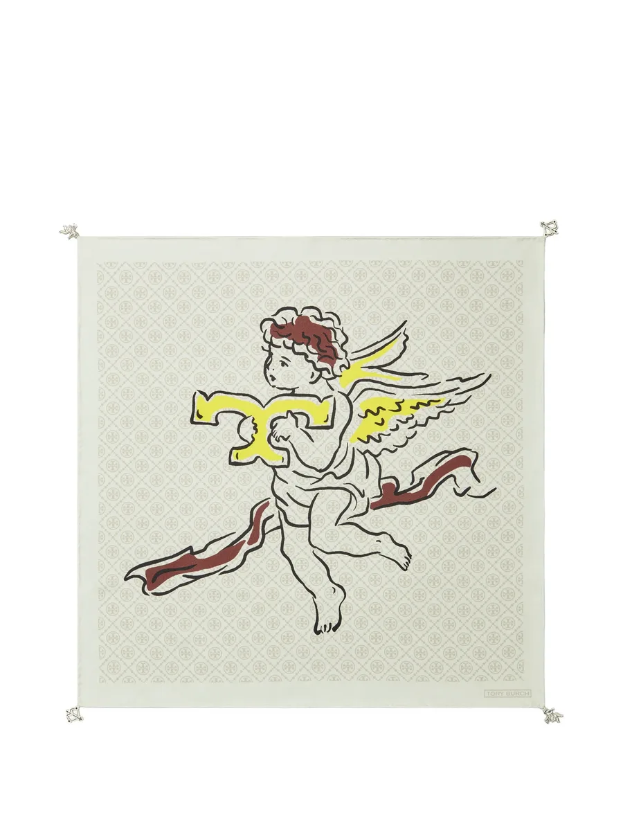 шелковый платок T-Monogram Cherub 6