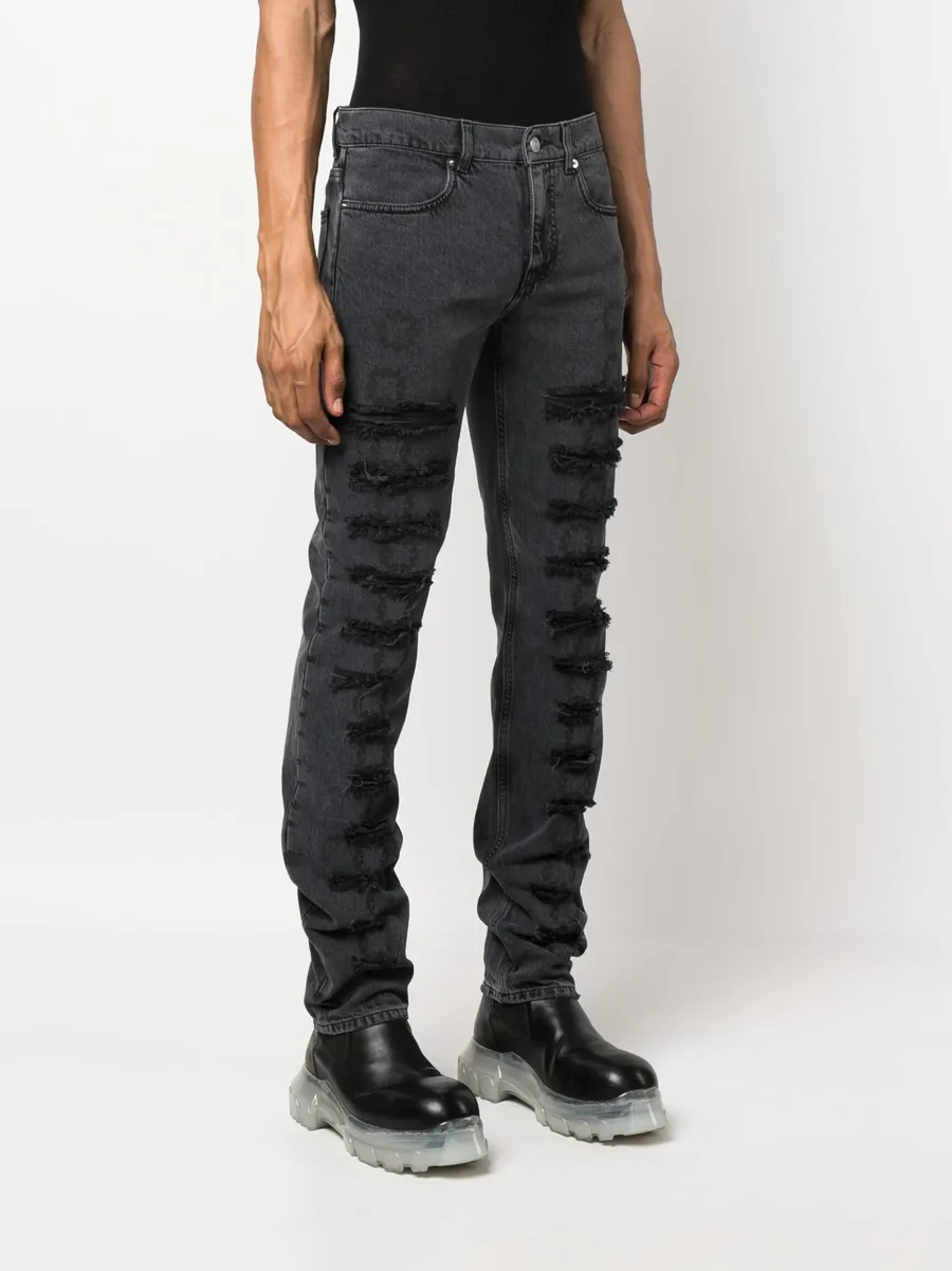 distressed-effect skinny jeans 6