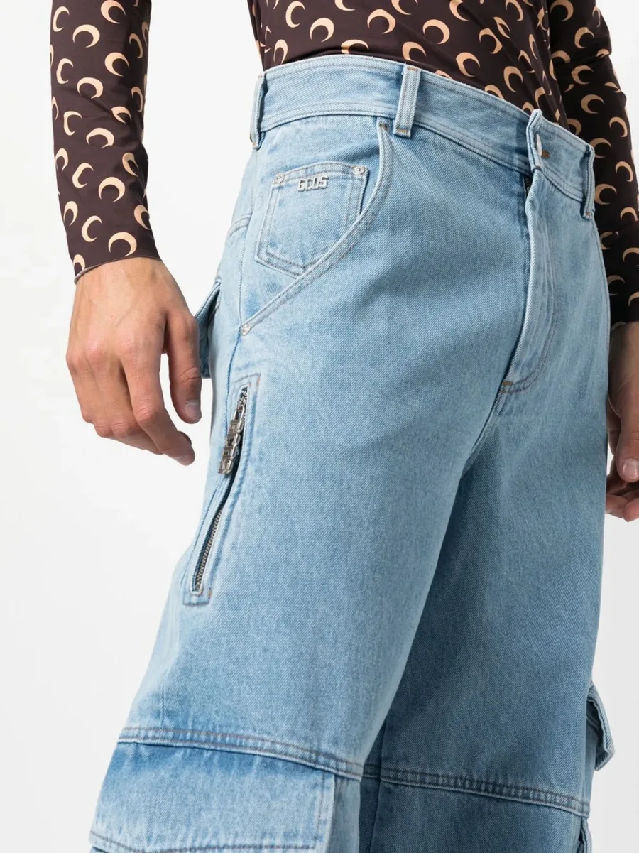 cargo-pocket wide-leg jeans 10