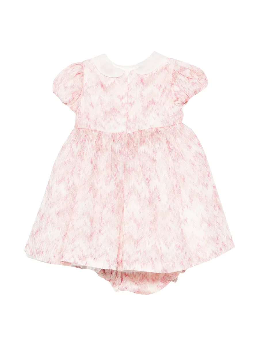 платье с узором зигзаг и бантом 3