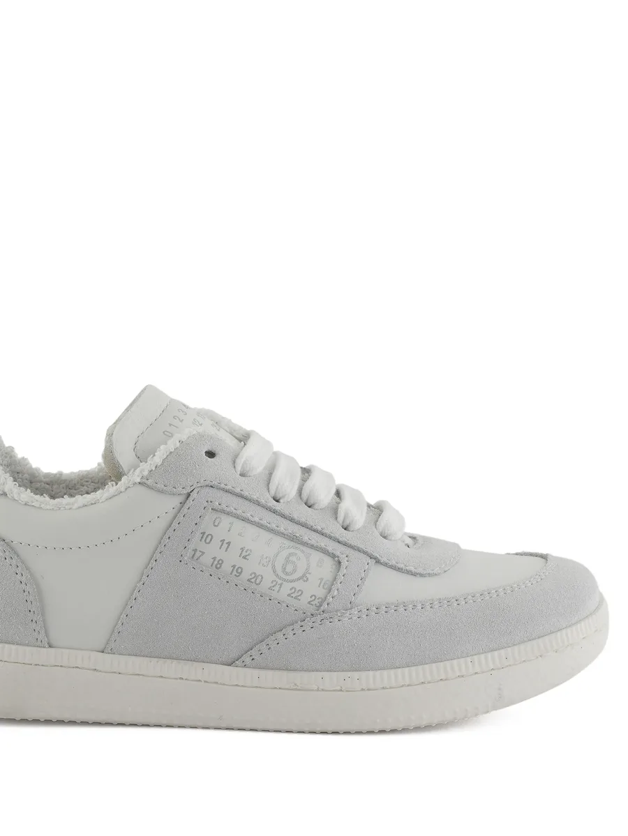frayed panel sneakers 3