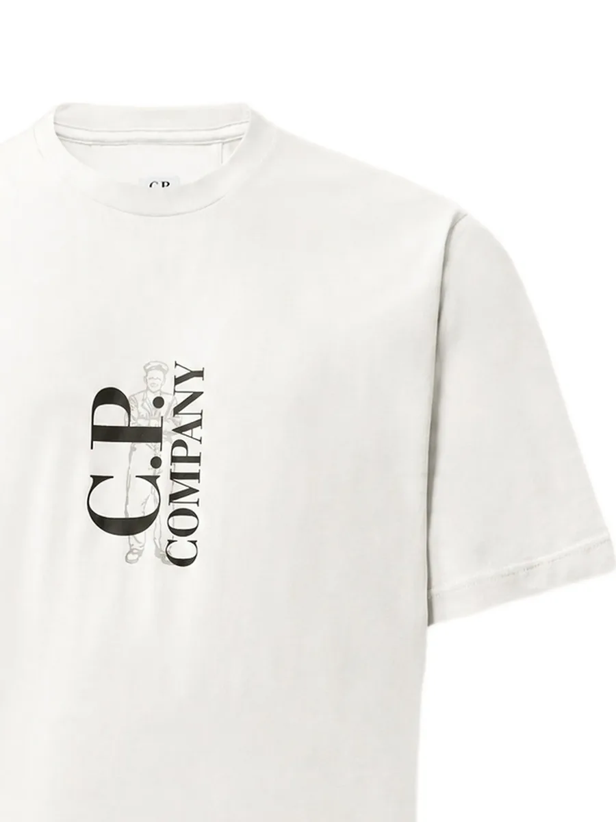 30/1 jersey short sleeve vertical logo T-shirt 2