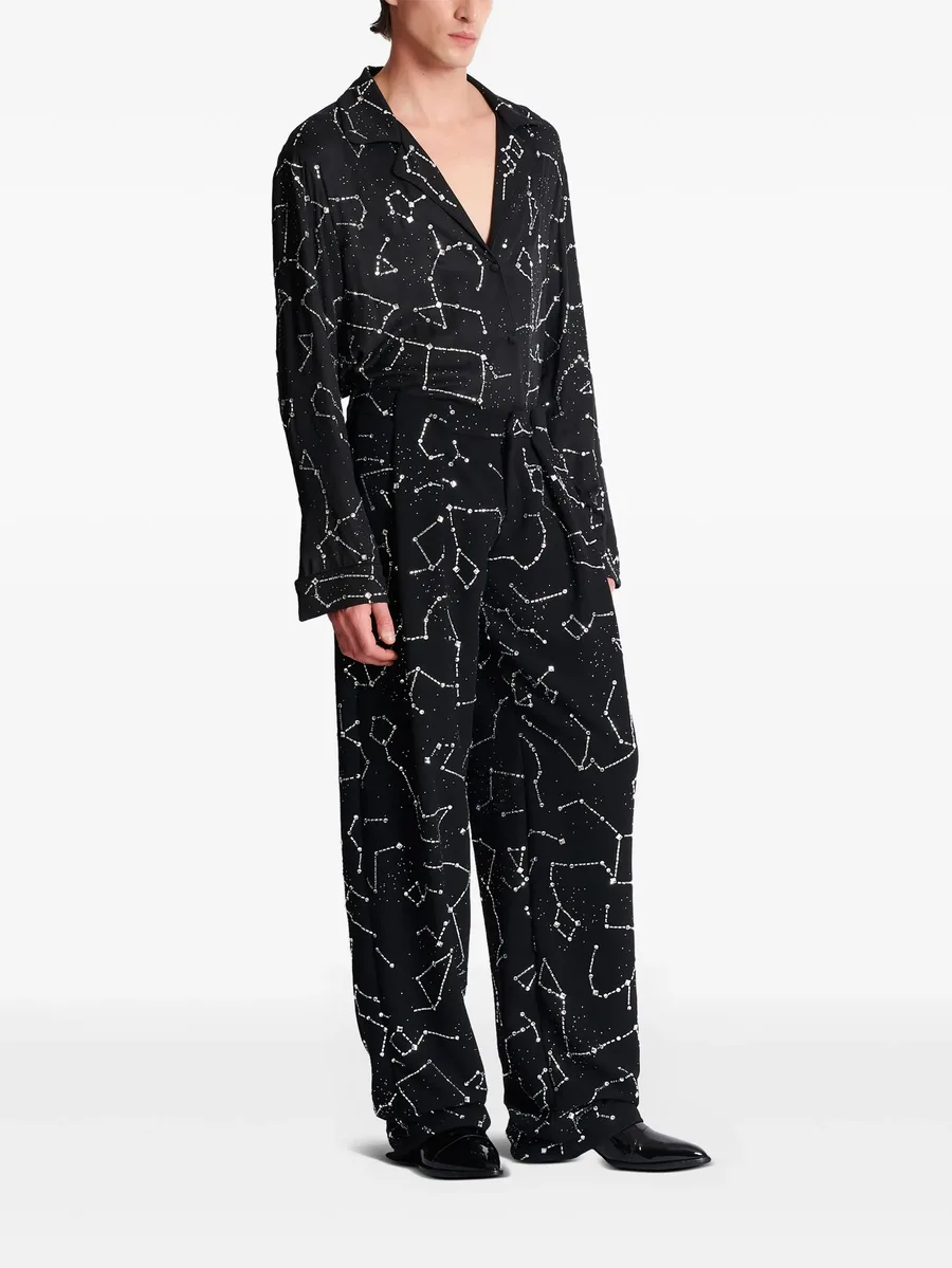 constellation embroidered trousers 3