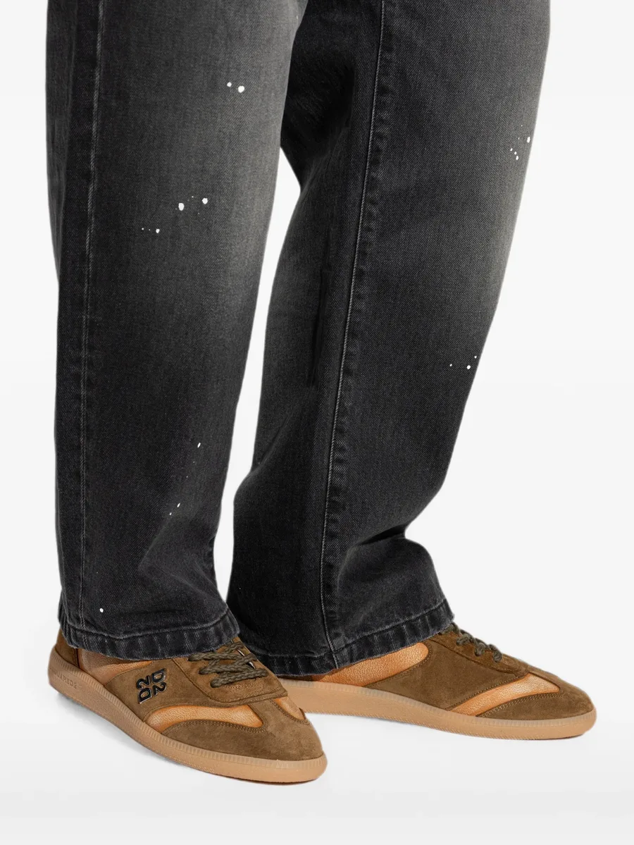 logo-plaque panelled sneakers 10