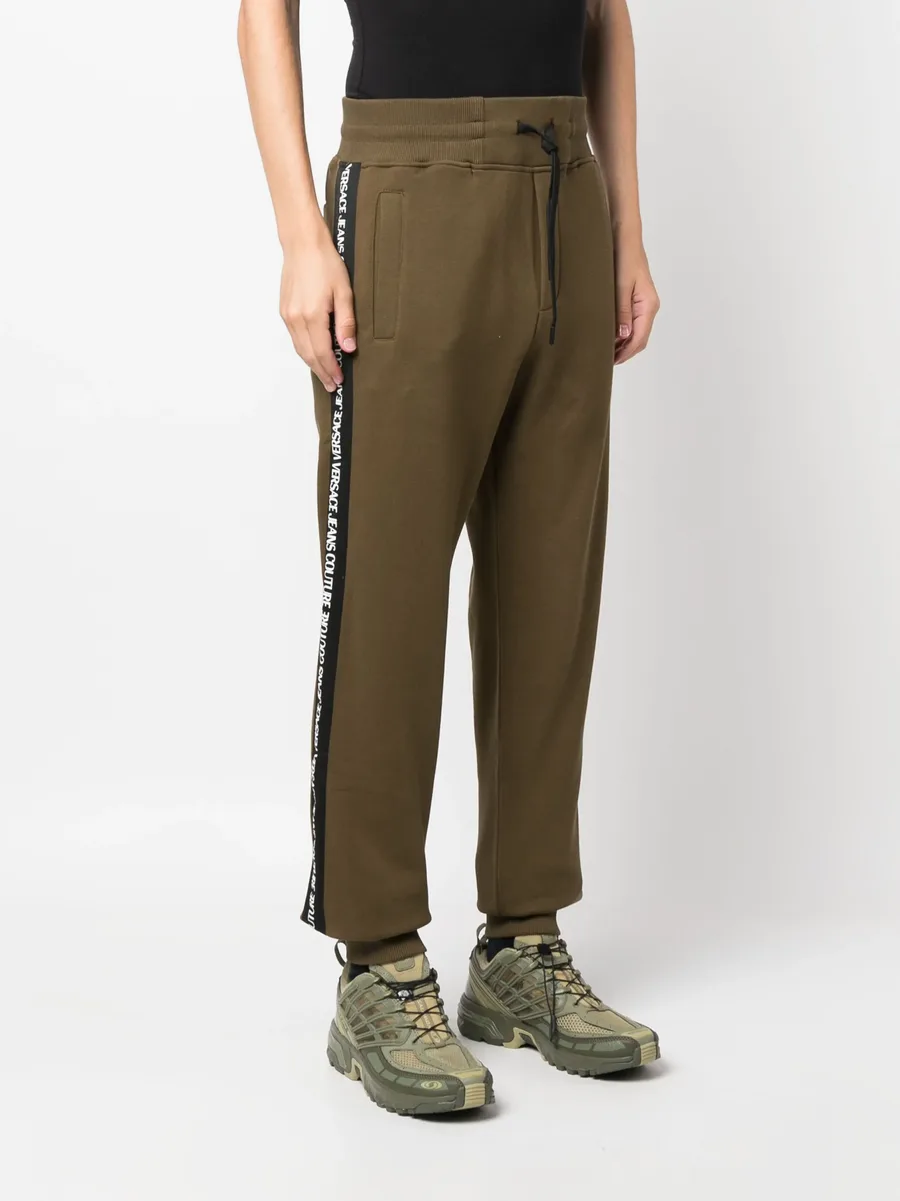 logo-tape detail cotton track pants 6