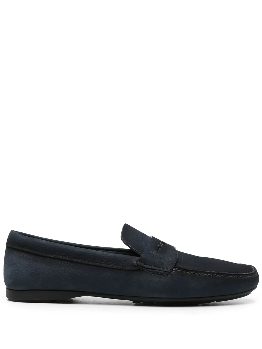 pebbled-leather loafers 1