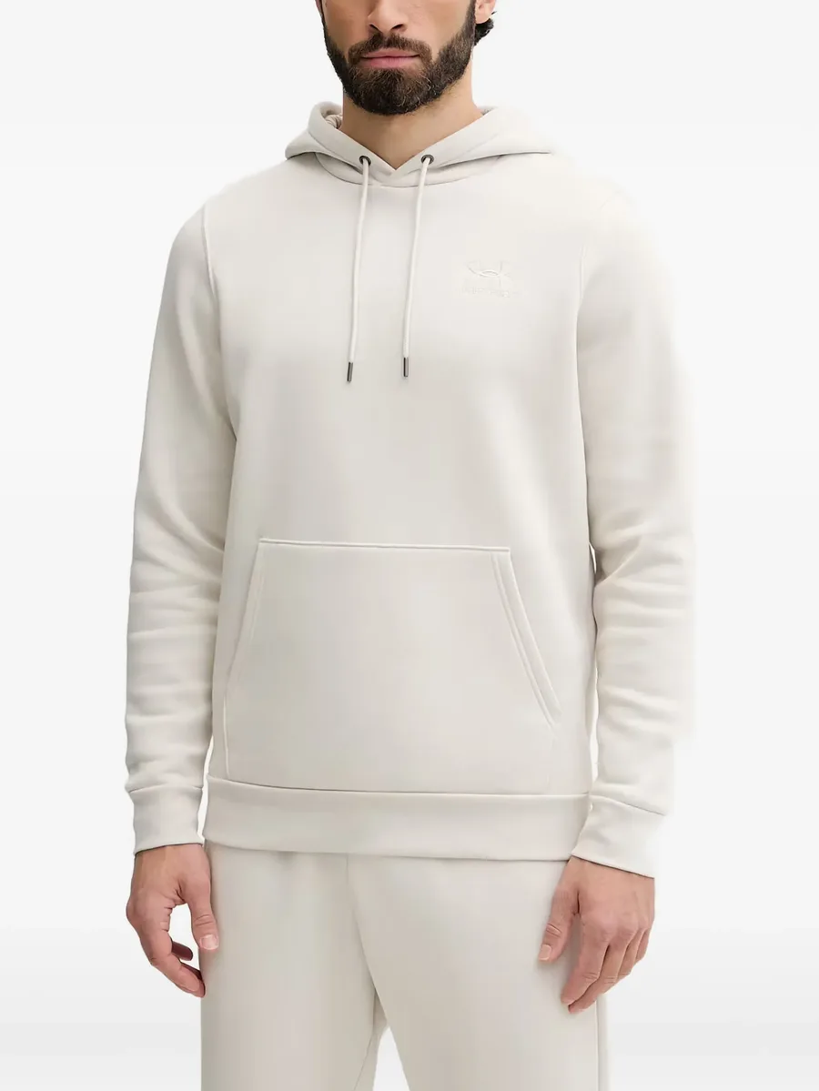 Icon logo-embroidered pouch-pocket hoodie 1