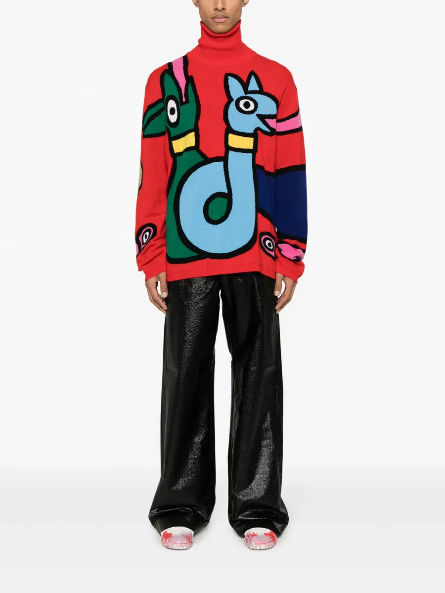 embroidered-logo trousers 3