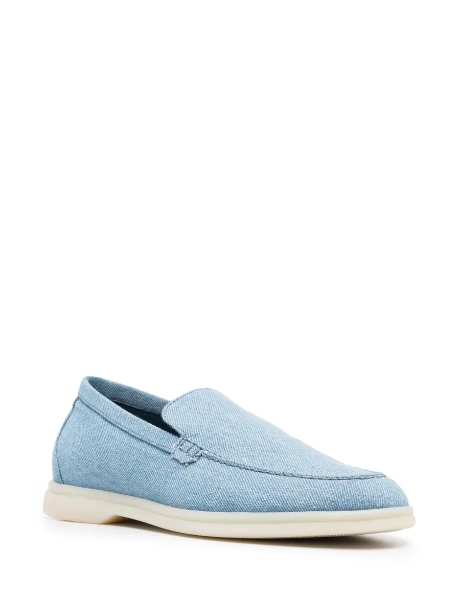 almond-toe denim loafers 4