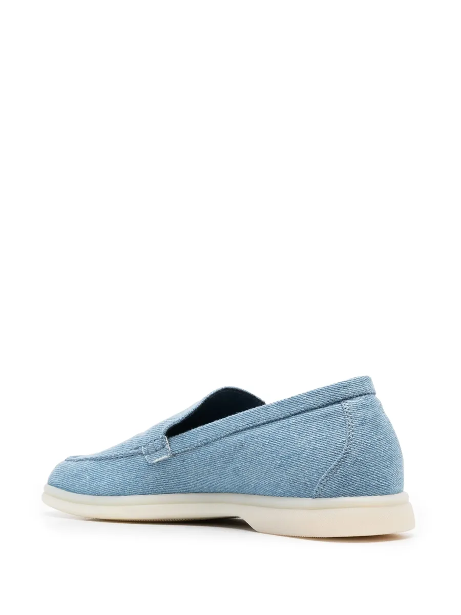 almond-toe denim loafers 6