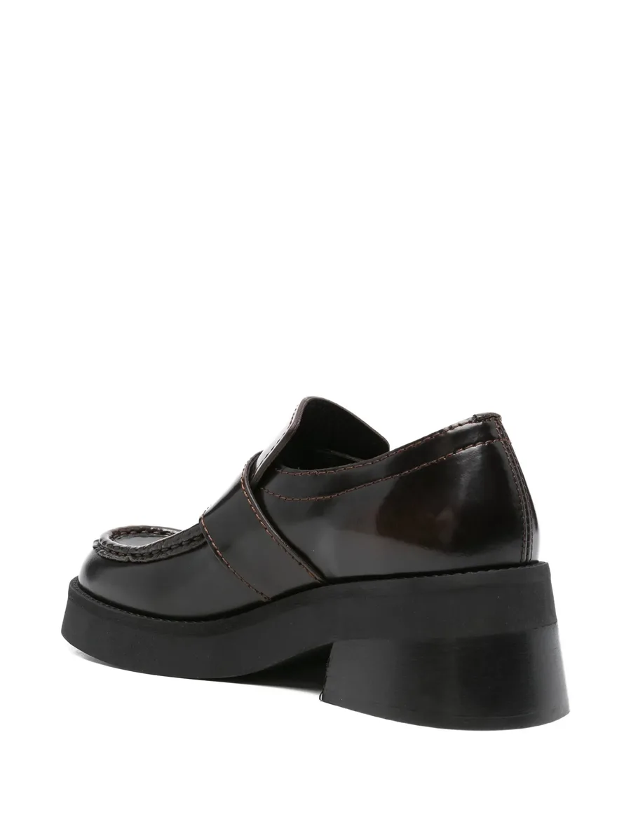 Lib leather platform loafers 5