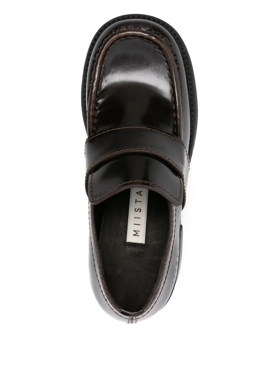Lib leather platform loafers 7