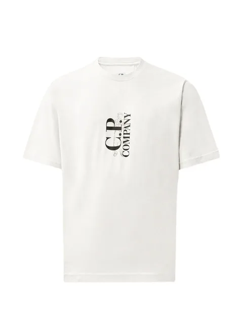 30/1 jersey short sleeve vertical logo T-shirt