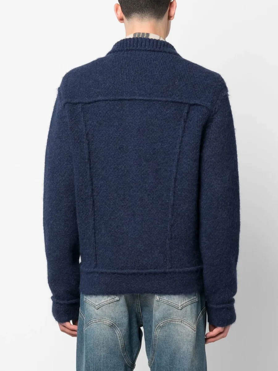 button-up wool-blend jacket 7