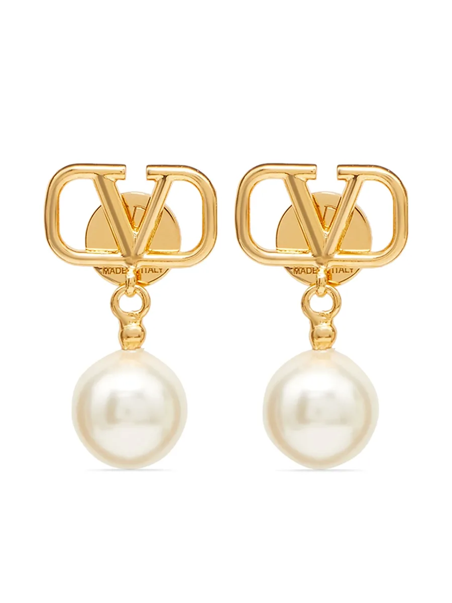 серьги с логотипом VLogo Signature и кристаллами Swarovski 1